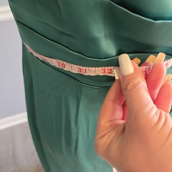 Elegant Teal Evening Gown- Emerald Green Size S - Picture 8 of 9
